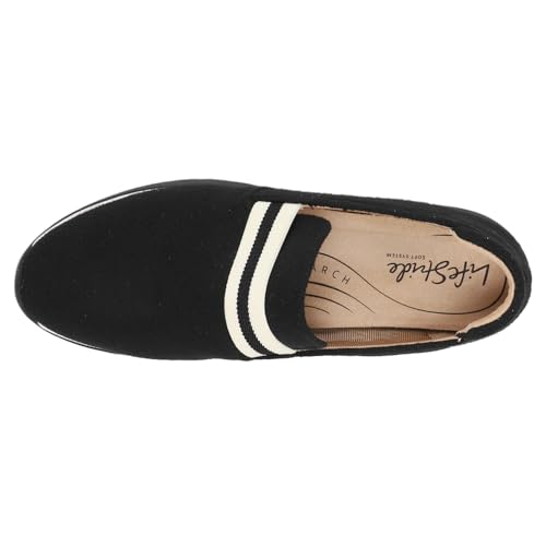LifeStride Womens Haddie Slip On Sneakers Shoes Casual - Black4