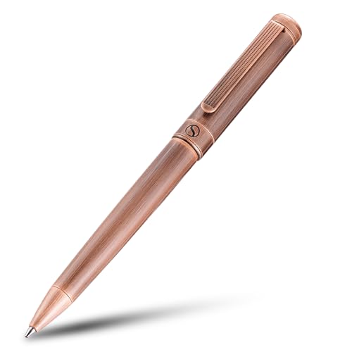 Image of Scriveiner Copper Ballpoint Pen - Stunning Luxury Pen, Schmidt Black Refill, Best Ball Pen Gift Set for Men & Women, Professional Executive Office, Nice Fancy Designer Pens