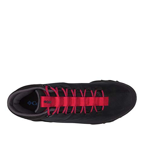 Columbia mens Flow Borough Mid Hiking Shoe, Black/Rocket, 11.5 US