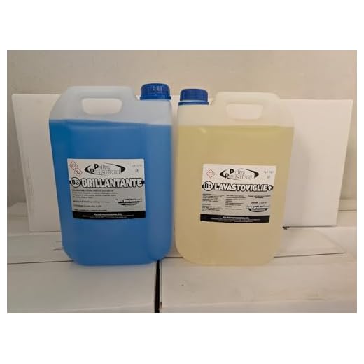 Set Professionale Detergenti, 2 Taniche Brillantante e 2 Taniche Lavastoviglie, 5L Ciascuna