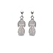Tata Gisèle © Pendientes de plata 925/000 rodiada – Geisha muñeca japonesa Kokeshi – 23 mm