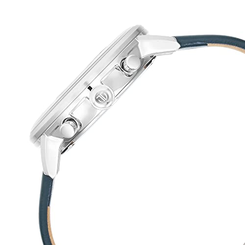 Titan Quartz Chronograph Silver Dial Leather Strap Watch for Men-NS90146SL01 - Image 3