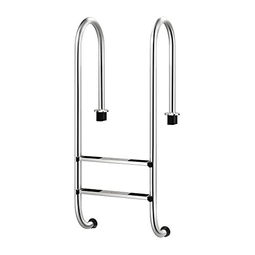 Escalera para piscina acero inoxidable 2 peldaños 50x26x130 cm miniatura 1