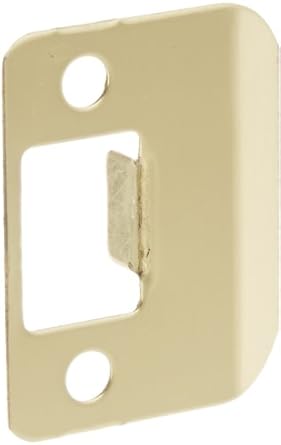 Don-Jo ST 214 RC 18 Gauge Steel Replacement Strike with Radius Corner, Polished Brass Finish, 1-1/4