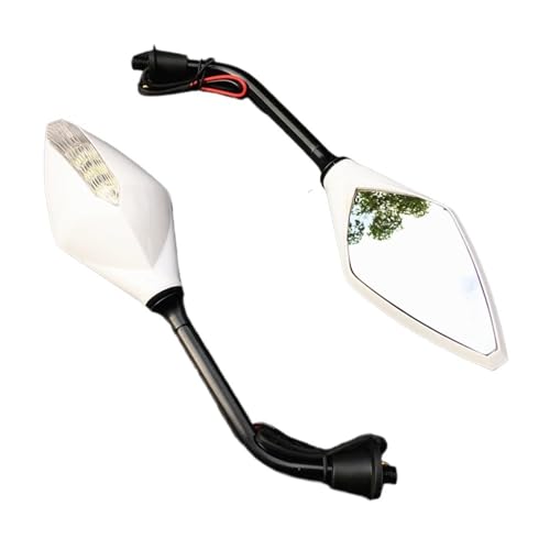 Rétroviseurs 10mm moto clignotants avec miroir convexe panoramique