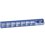 Behälter: 9 Klarsicht-Magazin, 9 Behälter, blau