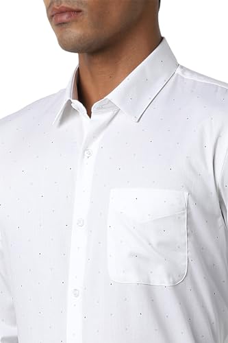 Image of Peter England Men Cotton Solid Slim Fit Shirt