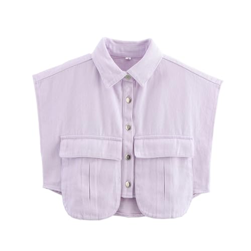 Chic Purple Sleeveless Denim Jacket for Women – Perfect for Concerts and Fall Nights!