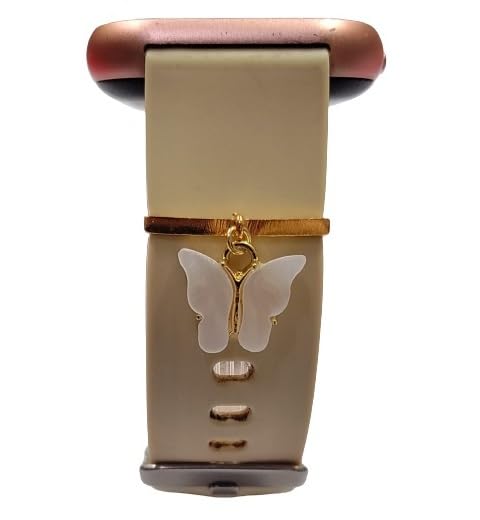 STURDY ROSE GOLD CHAIN WITH WHITE COLOR BUTTERFLY PENDANT WATCH CHARM, WATCH ACCESSORIES BEST GIFT FOR GIRL & WOMEN.-image-14