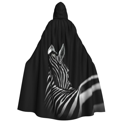 Cape à capuche zébrée médiévale pour sublimer vos soirées de cosplay et spectacles de Noël