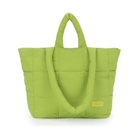 Fecialy Large Quilted Tote Bag for Women Cover