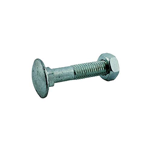 Bullone Zincato Testa Tonda T.T.Q.S.T.D.E. 12 X 100 Cf. 50 Pz