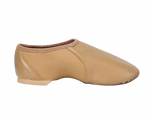 Linodes LINODES-PU008-BROWN-10.5M-LITTLE KID Pu Leather Jazz Shoe Slip On Dance Shoes thumb #3