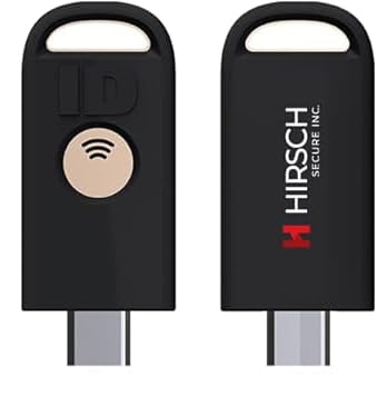Hirsch Secure uTrust FIDO2 Gov FIPS 140-3 validated Security Key NFC and USB Type C (Type C)