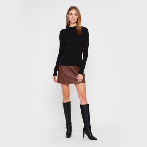 Image of Women's Knee High Boots Women Mid Heel Pointed Toe Tall Boots for Women High Heel Side Zipper with Buckle Bow Knots Long Boots for Fall Winter for Fall Winter