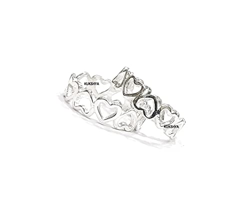 925 Sterling Silver HEART Toe Ring (Bichhiya) - JEWELLERS Exclusive