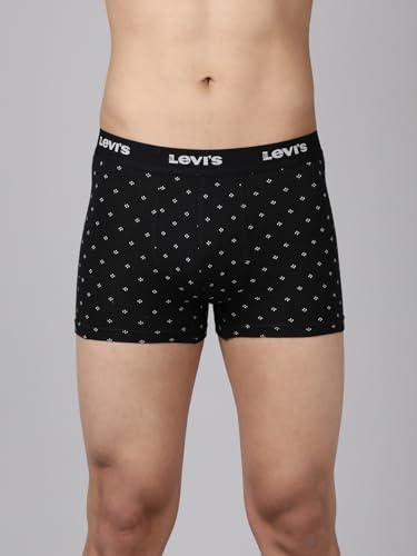 Image of Levi's 022 Trunk for Men | Cotton Stretch Fabric | Printed Men's Underwear | Anti-Roll Waistband | Extra Supportive Gusset | Functional Fly | No Ride-Up | Mid Length Fit | Tagless | Pack of 2