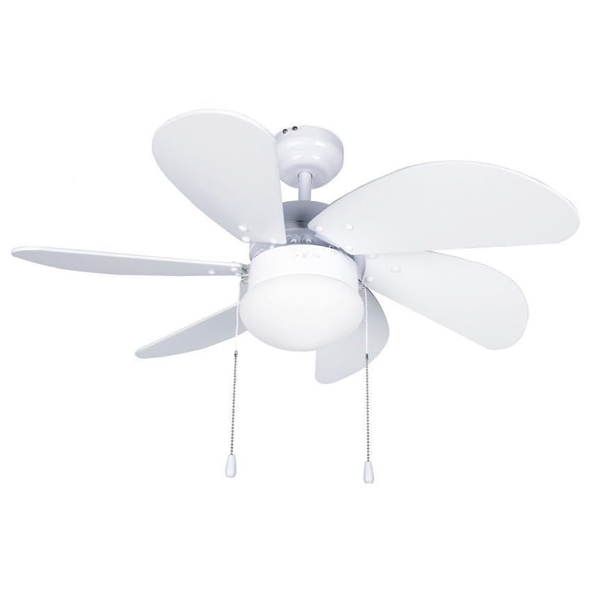 Brightium Ventilador de techo con luz, 6 aspas de madera, 3 velocidades, control remoto; ideal para ventilación y ambientación en espacios interiores.