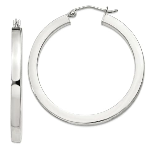 Créoles en argent 925 tube carré d'une élégance géométrique intemporelle