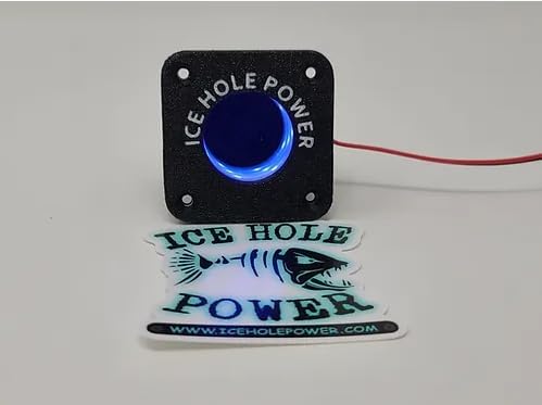 Ice Hole Power Glow Cup - The Original Ice Fishing Flush Mounted Glo Ring for Charging Jigs