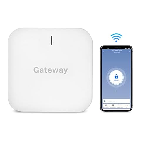 LOQRON Wi-Fi Gateway for Tuya Smart Door Lock, Wi-Fi Bridge for Bluetooth Lock Remotely Control with Tuya/SmartLife App, Gateway Smart Hub Work with Alexa, Voice Control for Door Locks Cover