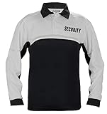 RYNO GEAR 100% Polyester Jersey Knit Long Sleeve Security Bike Patrol Polo Shirts (as1, Alpha, xx_l, Regular, Regular, White&Black/Security ID)