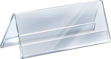 VMP Acrylic 4 inch Name Plate Holder, Acrylic Signage Holder, Table & Desk Name Plate For Office Pack of 2