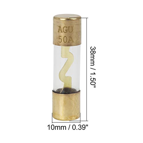X Autohaux 4 6 8 Gauge Awg Inline Fuse Holder With 50A Agu Fuses For Car Audio System #TOP1