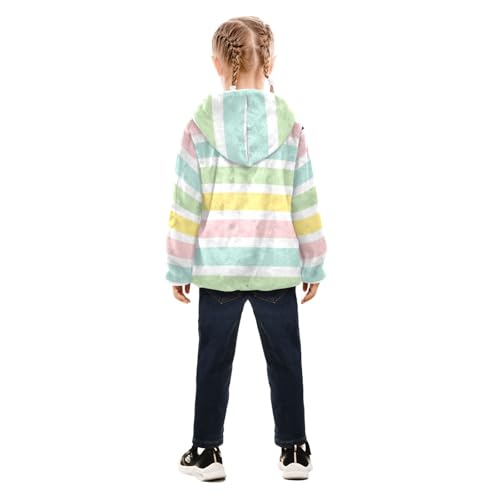 GuoChe Easter Festive Stripes Kids Sherpa Jacket4