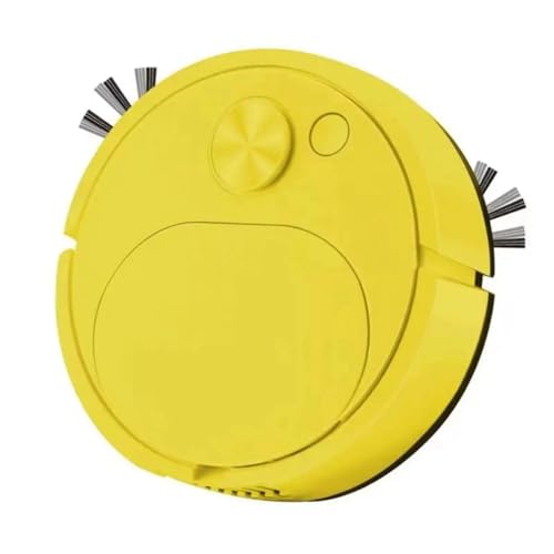 Sarngk Aspiradoras AutomáTicas Carga USB Mini MáQuina de Limpieza Robot de Barrido Inteligente Aspiradoras,Amarillo