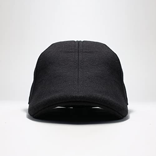 The Original Boston Scally Cap - The Dubliner Newsboy Flat Cap - 6 Panel Cotton Fitted Hat for Men - Black - Image 4