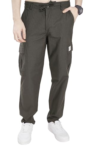 Image of DIVISIVE Men's Loose Fit Linen Blend Cotton Cargo Pants