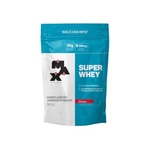 Max Titanium Super Whey (900G) - Sabor Morango