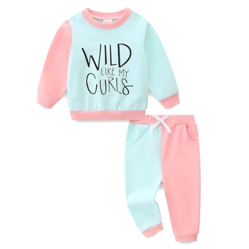 3 Year Old Girl Clothes Outfit Baby Outfits Fashion Sweatshirt Sweat Pant Kids Tops Pant Sets Green