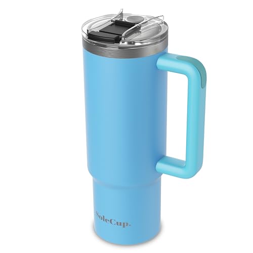 SoleCup. 30oz Travel Mug with Handle, Lid and Two Straws, Drinks Stay Hot for 8 Hours and Cold for 24 Hours - Image 2