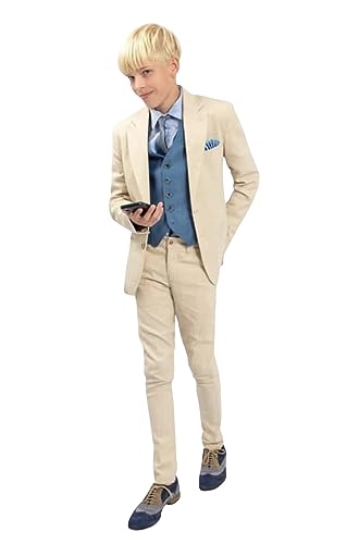 Costume 3 pièces garçon avec veste gilet et pantalon décontracté