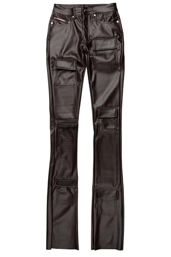 Men's Petrus PU Stacked Flare Leather Jean2