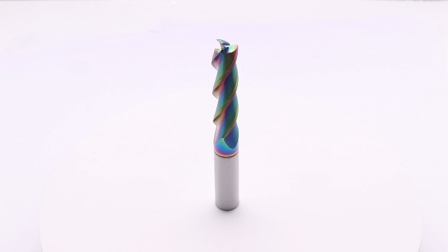 Image of 1 /2 inch 3 Flute Solid Carbide Long End Mill, 4 inch Overall Length, DLC Coated | 37 Helix, 1 /2 inch Cutting Dia, 1 /2 inch Shank Dia, 2 inch Length of Cut, for Milling Aluminum and Copper, Square End