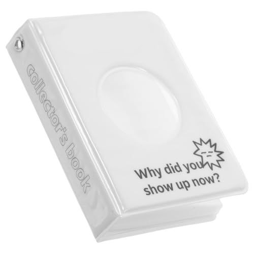 Toyvian Álbum de Fotos Pequeño 3 Pulgadas Diseño Blanco y Negro de Letras Miniálbum Portátil para Tarjetas Fotográficas Contenedor Reutilizable Adecuado para Recuerdos Familiares y