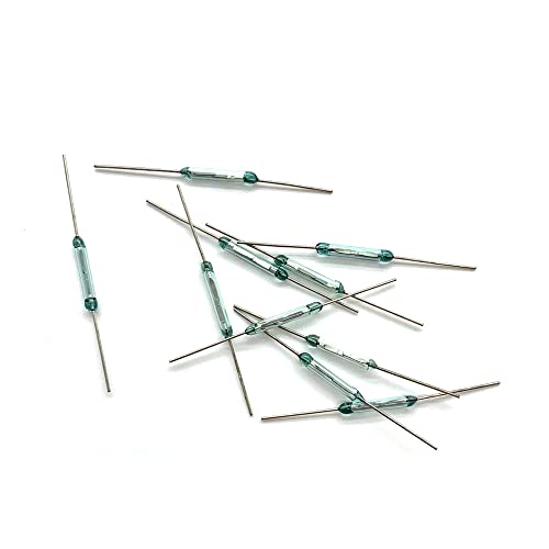 10 interruptores de palheta MKA-14103 tom dourado N/O SPST 10-15AT 2 x 14 mm