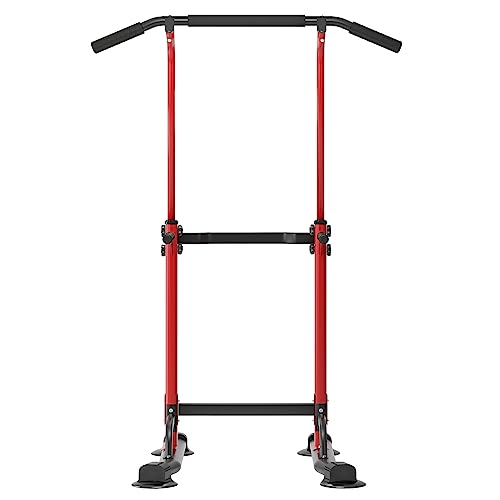 Image of DlandHome Power Tower Pull Up Dip Station Multi-Function Fitness Equipment for Strength Training Adjustable Height Dip Stand for Home Gym