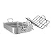 Mauviel Made In France M'Cook 5 Ply Stainless Steel 5217.15 15.7 by 11.8-Inch Rectangular Roasting Pan and Rack with Cast Stainless Steel Handles