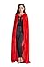 Crizcape Unisex Halloween Costume Cape Hooded Velvet Cloak for Men and Womens Red Medium