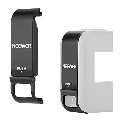 Neewer Removable Battery Cover Type-C Charging Port Adapter Aluminum Alloy Replacement Door Compatible with GoPro Hero 8 Black — ST18 Cover