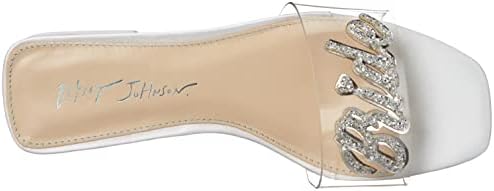 Betsey Johnson Blue Women's SB-Thyme Slide Sandal, Ivory, 10 | Image 4