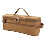 Yuanpgky Bolsa de almacenamiento de tela Oxford para tienda de campaña con parte inferior de PVC, 33 x 12 x 12 cm, impermeable, organizador de herramientas para senderismo, pesca, picnic y uso en la