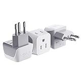 Ceptics USA to Brazil Travel Adapter Plug - Type N (3 Pack) - Dual Inputs - Ultra Compact