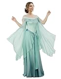 daizbella Renaissance Costume Women Retro Gradient Elf Medieval Dress for Women