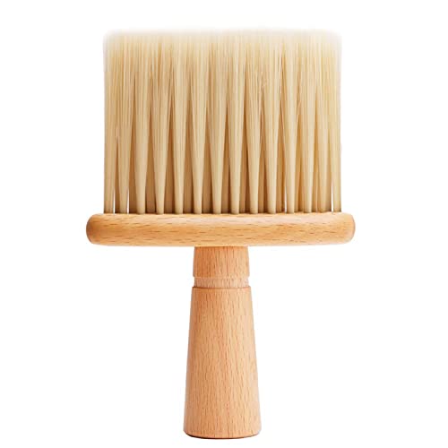 Barber Neck Duster Brush, Professional And Soft Neck Brush For Hair Cutting, Neck Duster With Wooden Handle #TOP19