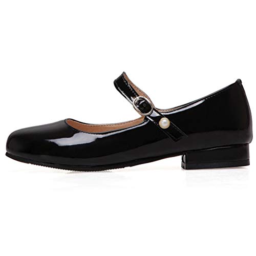 Caradise Womens Patent Leather Mary Jane Ankle Strap Ballet Flats Ballerina Shoes3